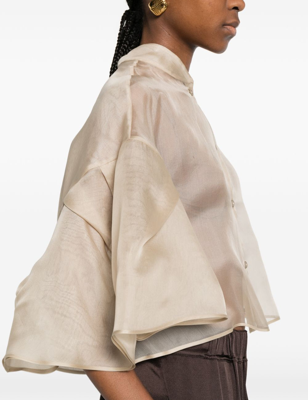 Blusa a strati con volant donna in nero Maxmara - donna 