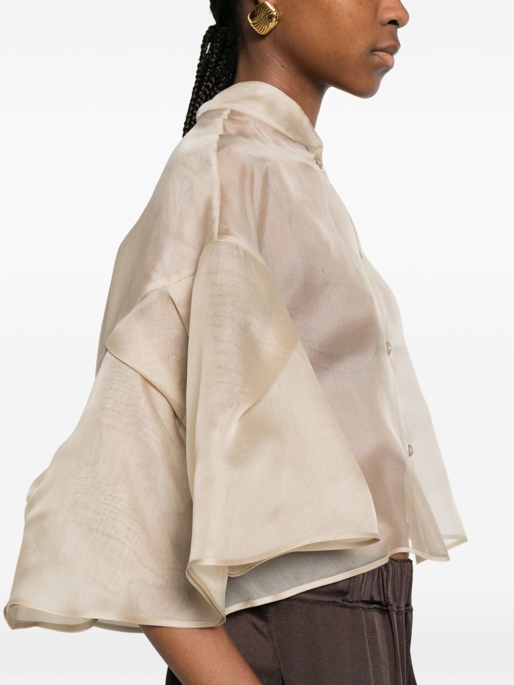 Blusa a strati con volant donna in nero Maxmara - donna 
