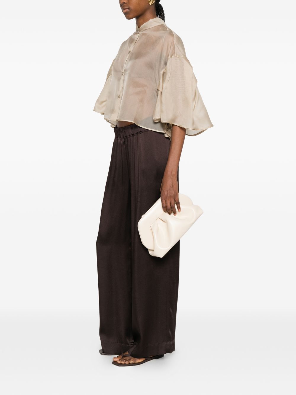 Blusa a strati con volant donna in nero Maxmara - donna 