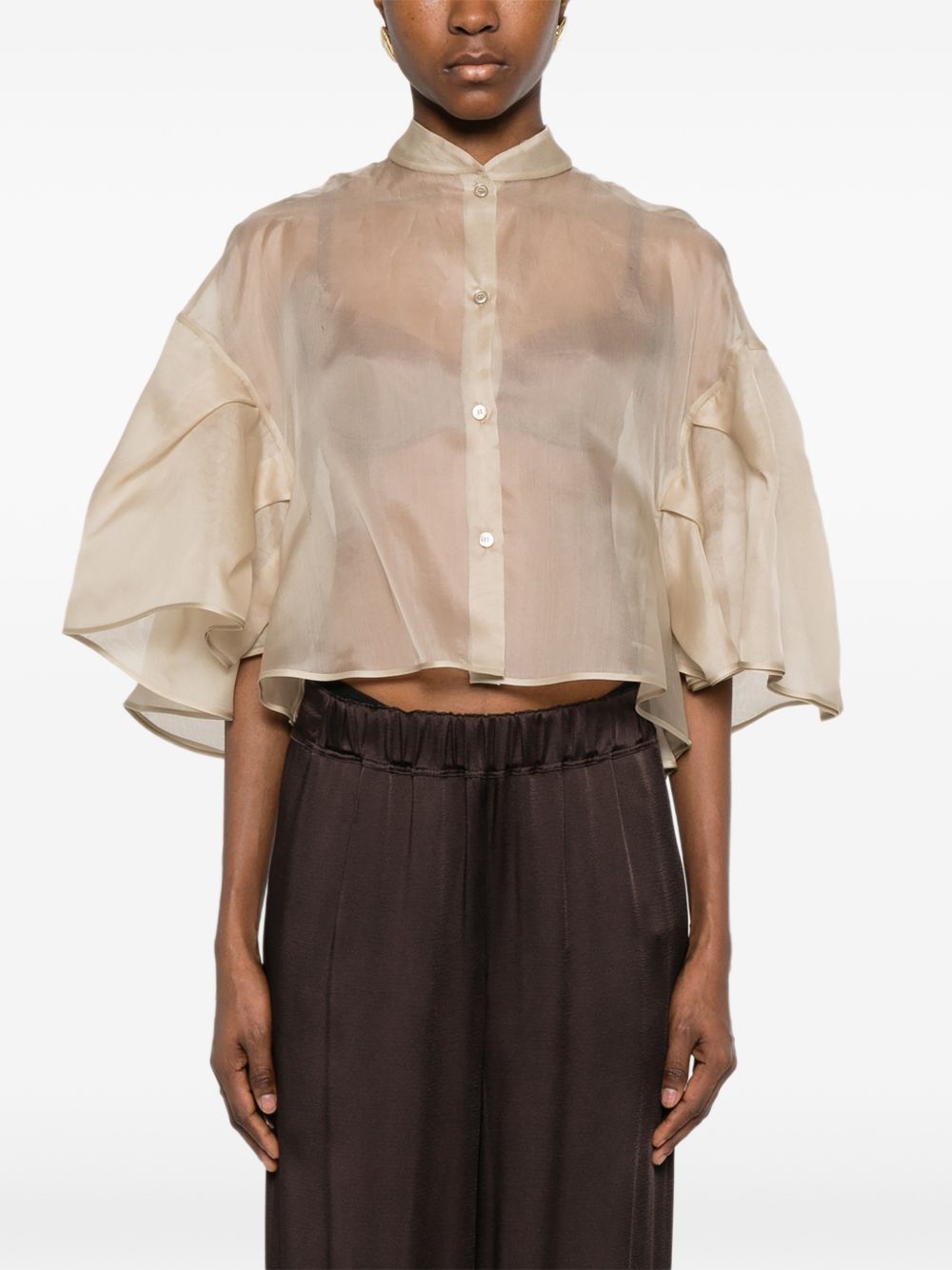 Blusa a strati con volant donna in nero Maxmara - donna 