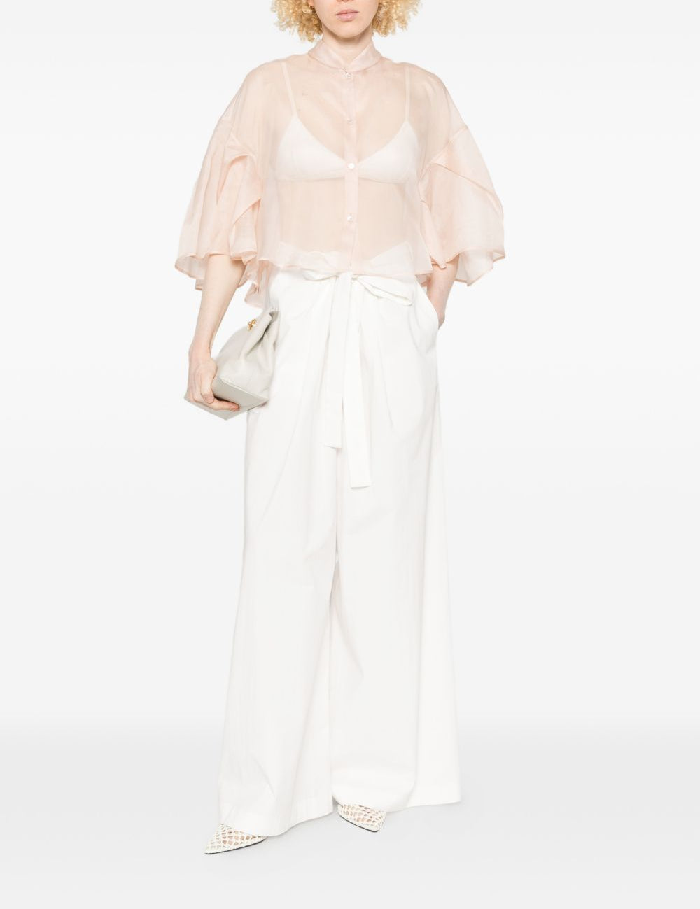 Blusa con ruches in beige Maxmara - donna 