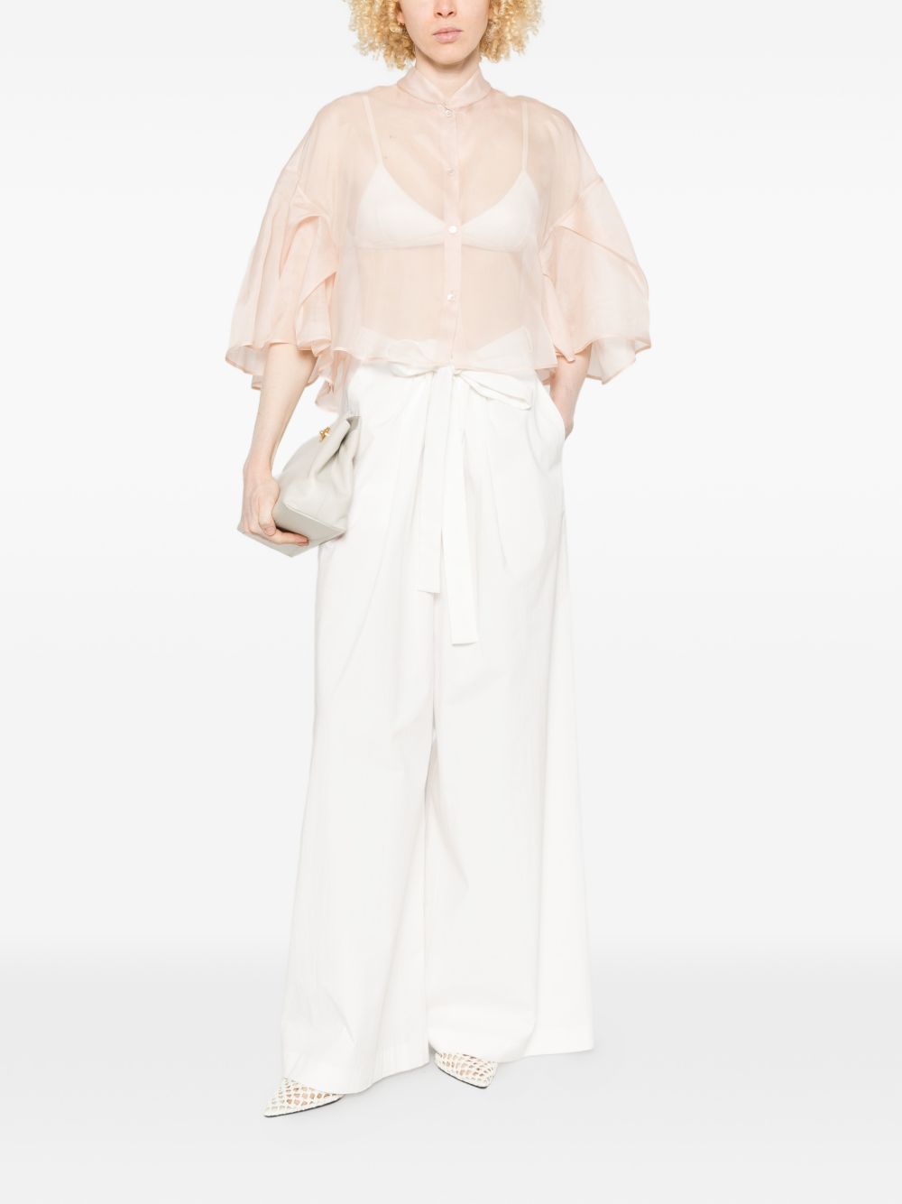 Blusa con ruches in beige Maxmara - donna 