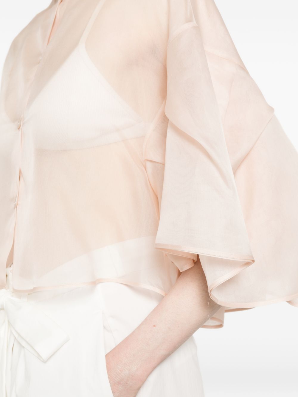 Blusa con ruches in beige Maxmara - donna 