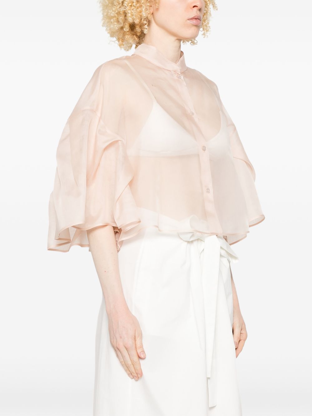 Blusa con ruches in beige Maxmara - donna 