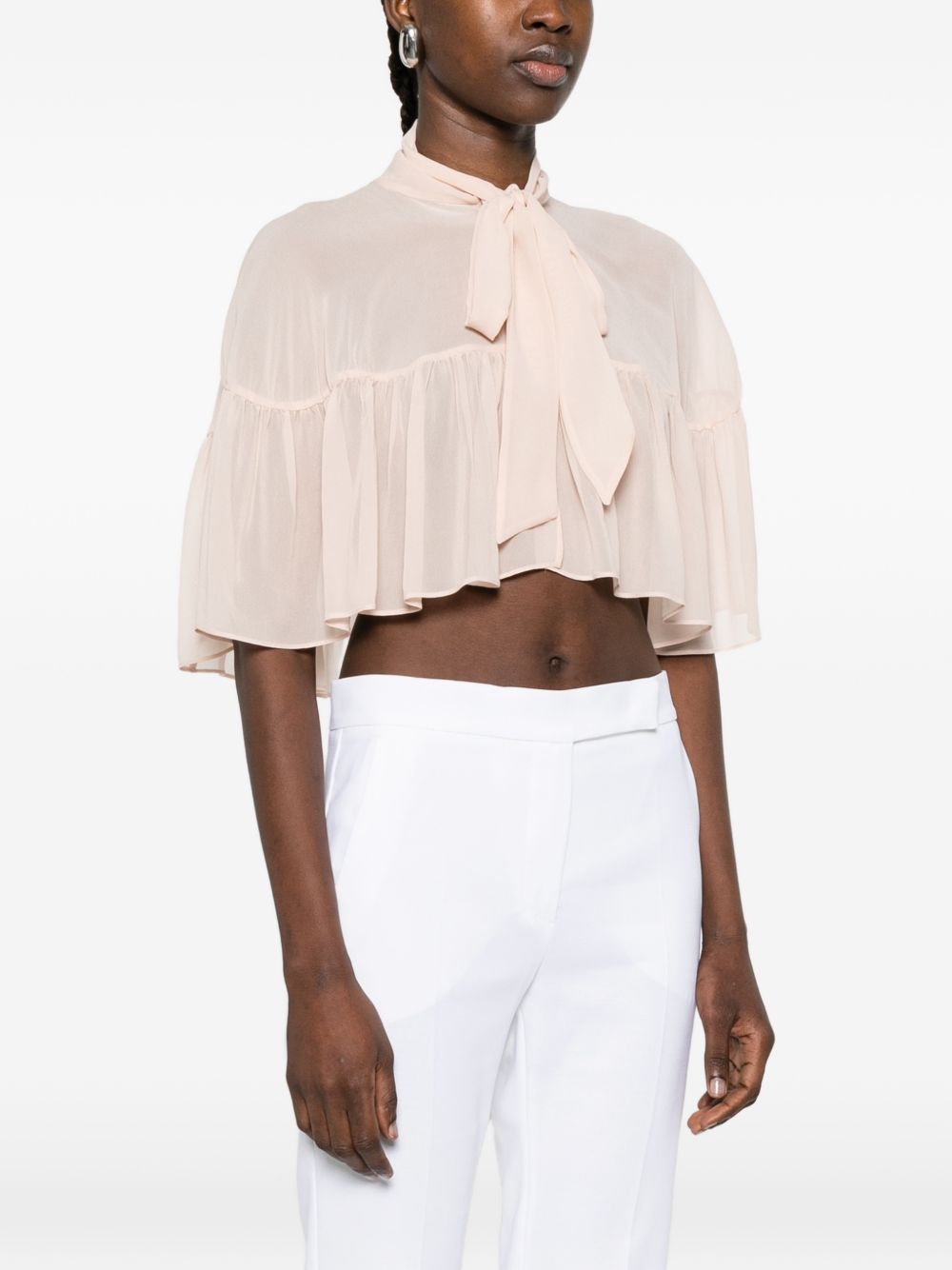 Blusa con fiocco in rosa chiaro Max Mara - donna 