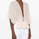 Top con ruches in rosa chiaro Max Mara - donna 
