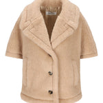 Giacca in Teddy di alpaca e cachemire corvino in beige Maxmara - donna 