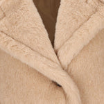 Giacca in Teddy di alpaca e cachemire corvino in beige Maxmara - donna 