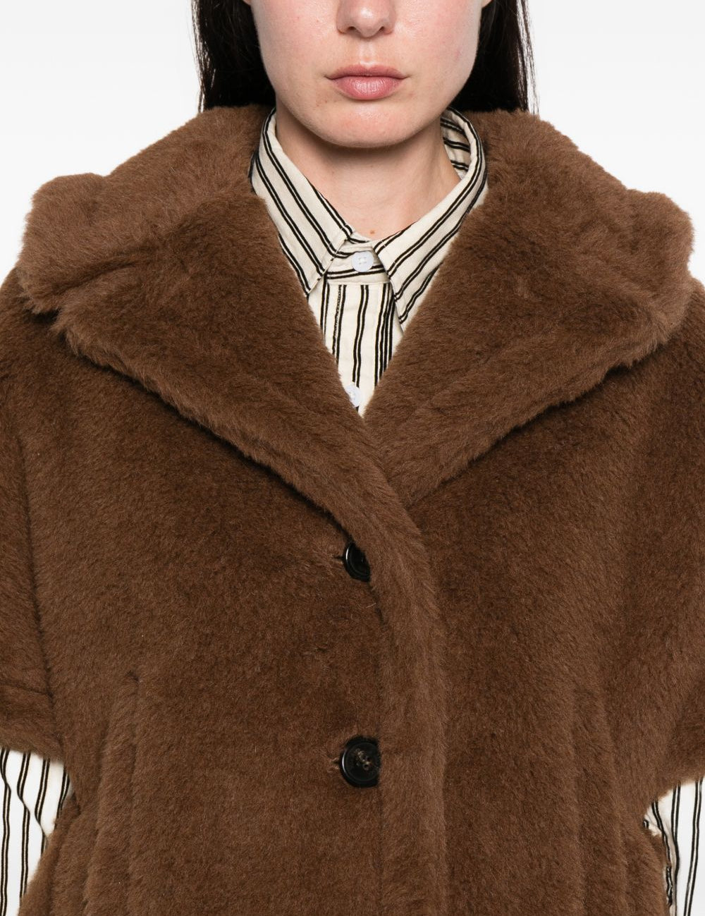 Mantella corvino in marrone max mara - donna 
