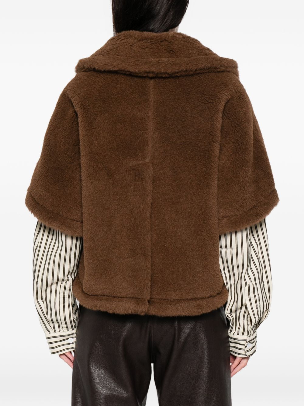 Mantella corvino in marrone max mara - donna 