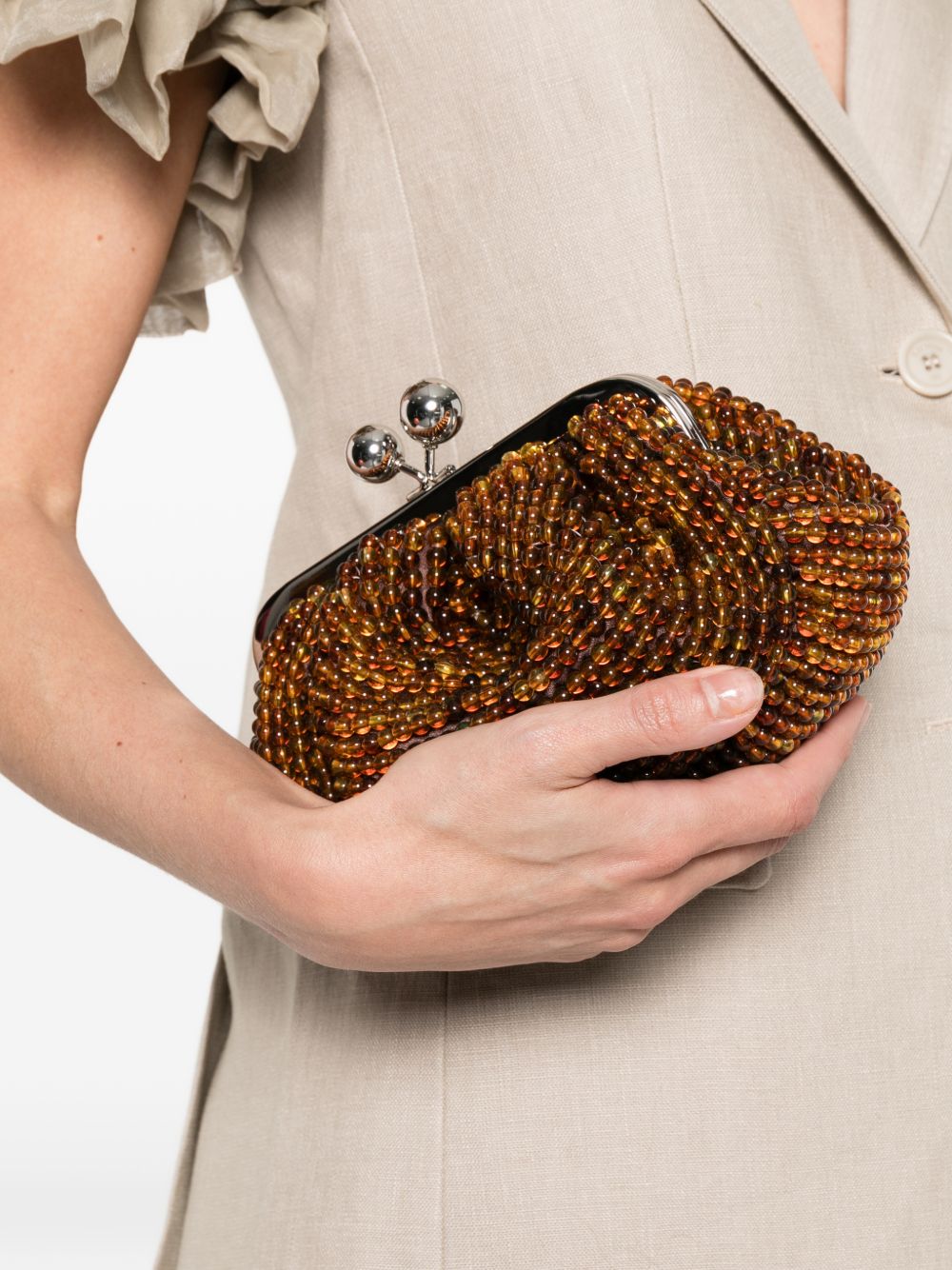 Borsa clutch eschimo in marrone Max Mara Weekend - donna 