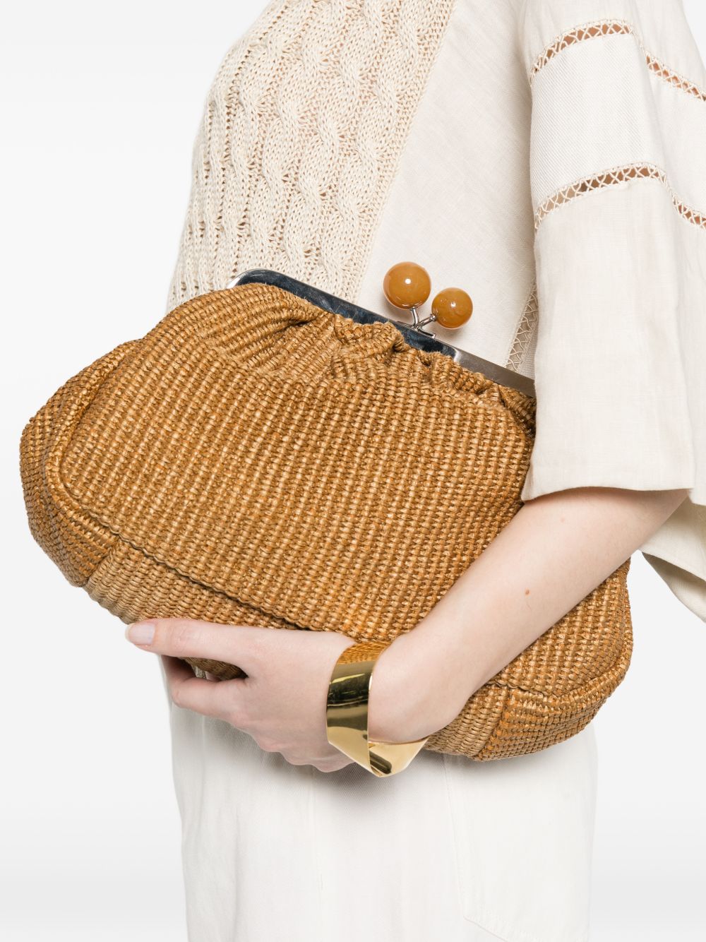 Clutch pasticcino fortuna in marrone Max Mara Weekend - donna 