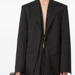 Giacca a righe divina in nero Maxmara sportmax - donna 