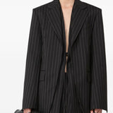 Giacca a righe divina in nero Maxmara sportmax - donna 