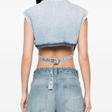 Giacca denim cloro in azzurro Max Mara Sportmax- donna 
