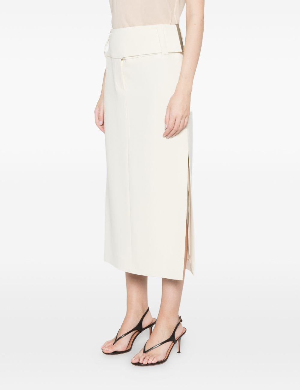 Gonna midi Fronda in bianco Max Mara Sportmax- donna 