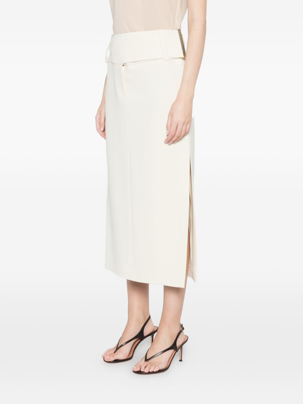 Gonna midi Fronda in bianco Max Mara Sportmax- donna 