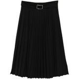 Gonna midi plissettata con cintura in nero Maxmara sportmax - donna 
