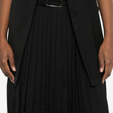 Gonna midi plissettata con cintura in nero Maxmara sportmax - donna 