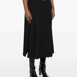Gonna midi plissettata con cintura in nero Maxmara sportmax - donna 