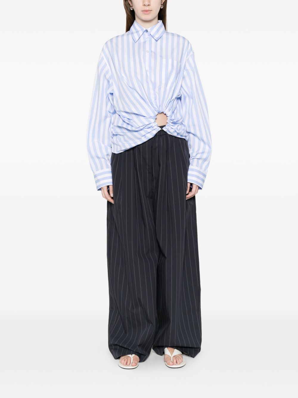 Camicia Palmizi a righe blu Sportmax - donna 