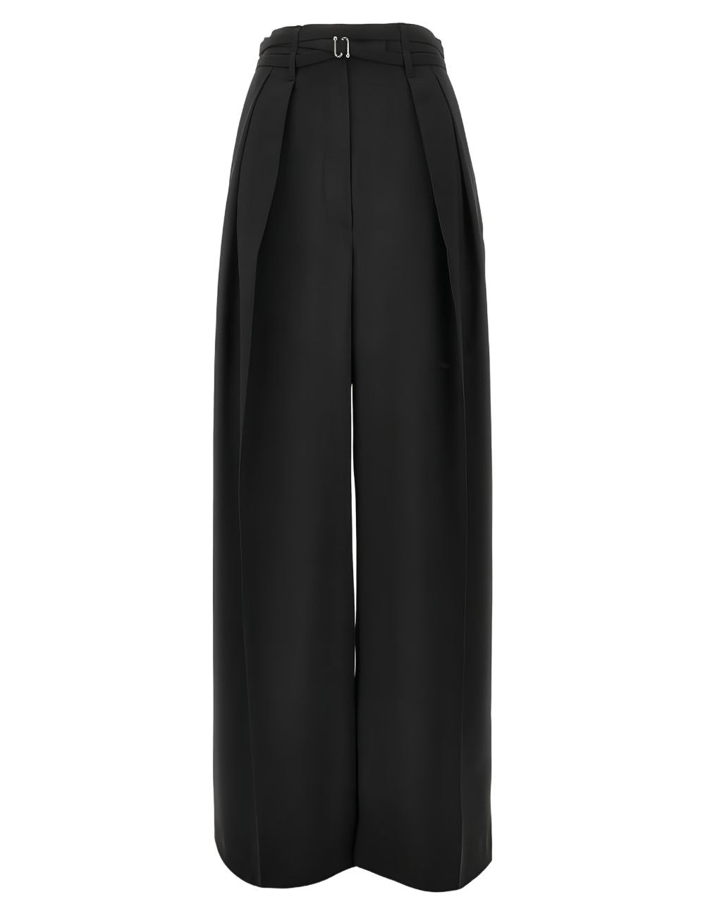 Pantaloni a vita alta con pieghe in nero Maxmara sportmax - donna 