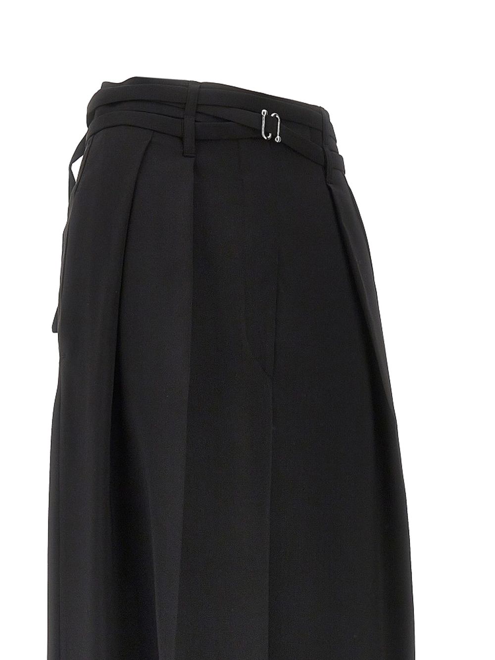 Pantaloni a vita alta con pieghe in nero Maxmara sportmax - donna 