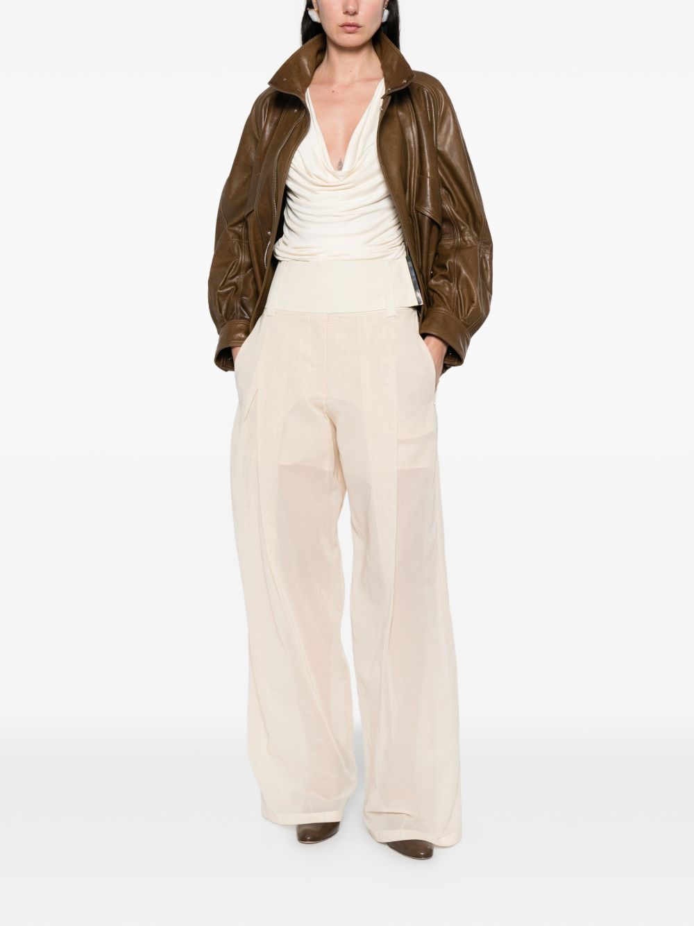 Pantaloni ferito in avorio Max Mara Sportmax- donna 