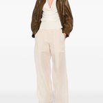 Pantaloni ferito in avorio Max Mara Sportmax- donna 