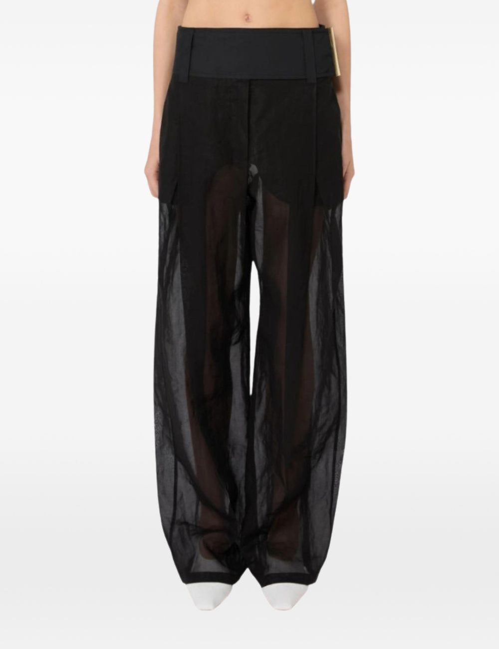 Pantaloni ferito in nero Max Mara Sportmax- donna 