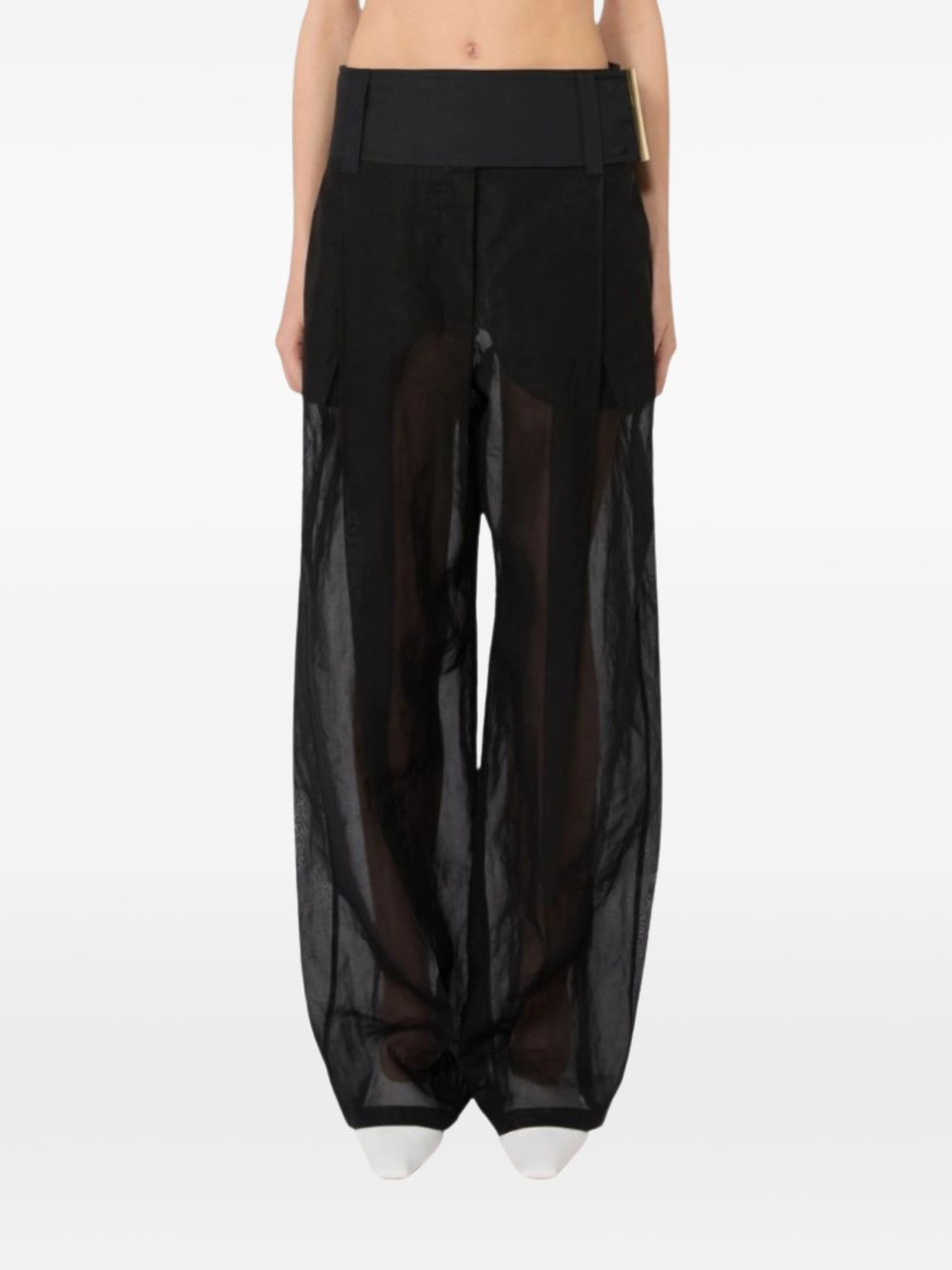 Pantaloni ferito in nero Max Mara Sportmax- donna 