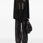 Pantaloni ferito in nero Max Mara Sportmax- donna 