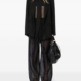 Pantaloni ferito in nero Max Mara Sportmax- donna 