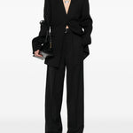 Pantaloni con cintura abituro in nero Maxmara sportmax - donna 