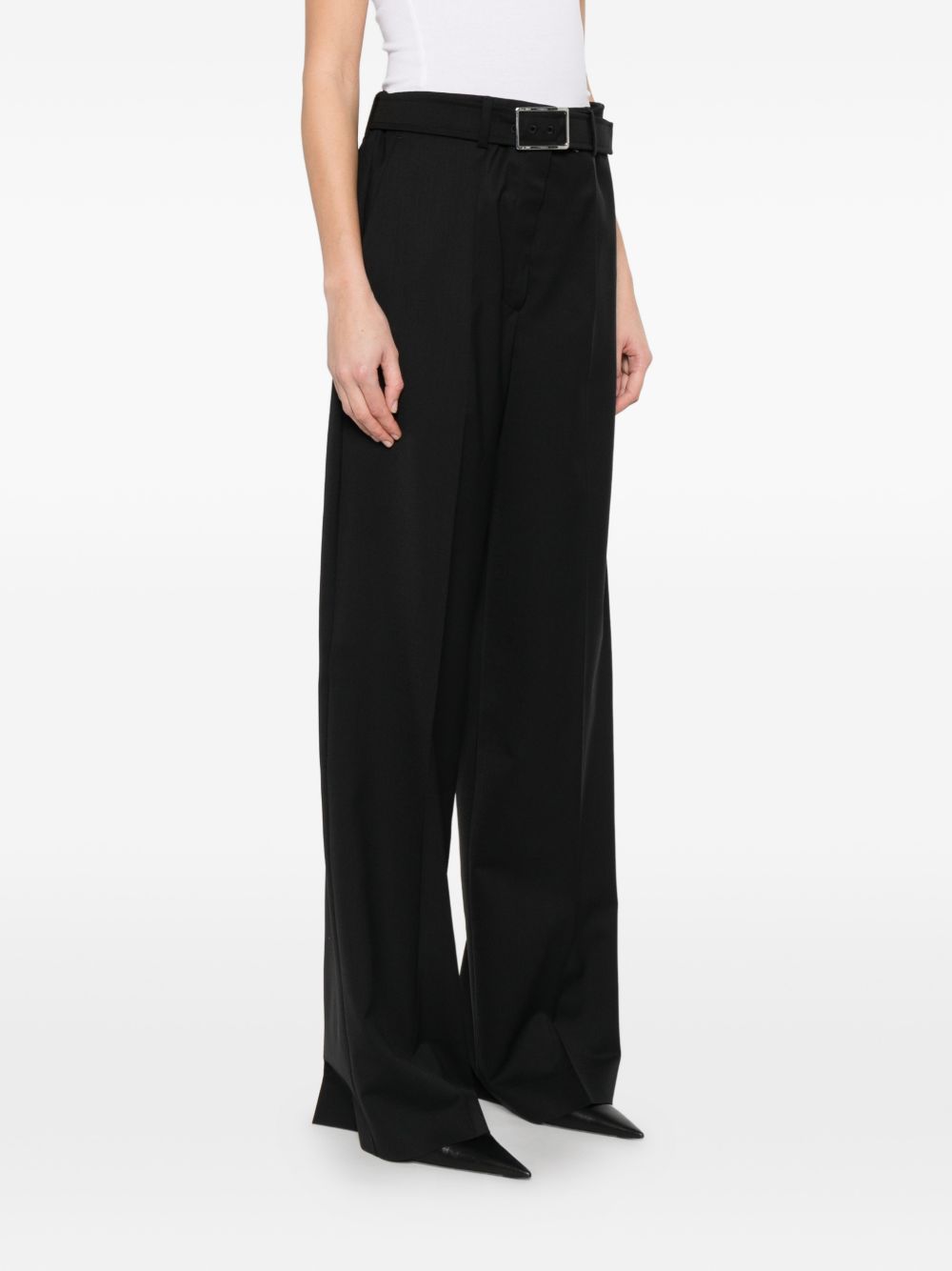 Pantaloni con cintura abituro in nero Maxmara sportmax - donna 