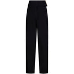 Pantaloni favetta in nero Max Mara Sportmax- donna 