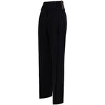 Pantaloni favetta in nero Max Mara Sportmax- donna 