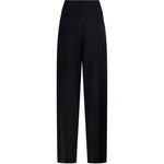 Pantaloni favetta in nero Max Mara Sportmax- donna 