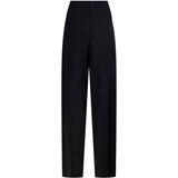 Pantaloni favetta in nero Max Mara Sportmax- donna 
