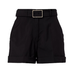 Shorts Ghiera in lana vergine con cintura in nero Maxmara sportmax - donna 