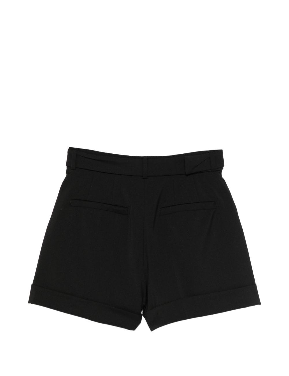 Shorts Ghiera in lana vergine con cintura in nero Maxmara sportmax - donna 