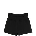 Shorts Ghiera in lana vergine con cintura in nero Maxmara sportmax - donna 