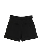 Shorts Ghiera in lana vergine con cintura in nero Maxmara sportmax - donna 