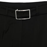 Shorts Ghiera in lana vergine con cintura in nero Maxmara sportmax - donna 