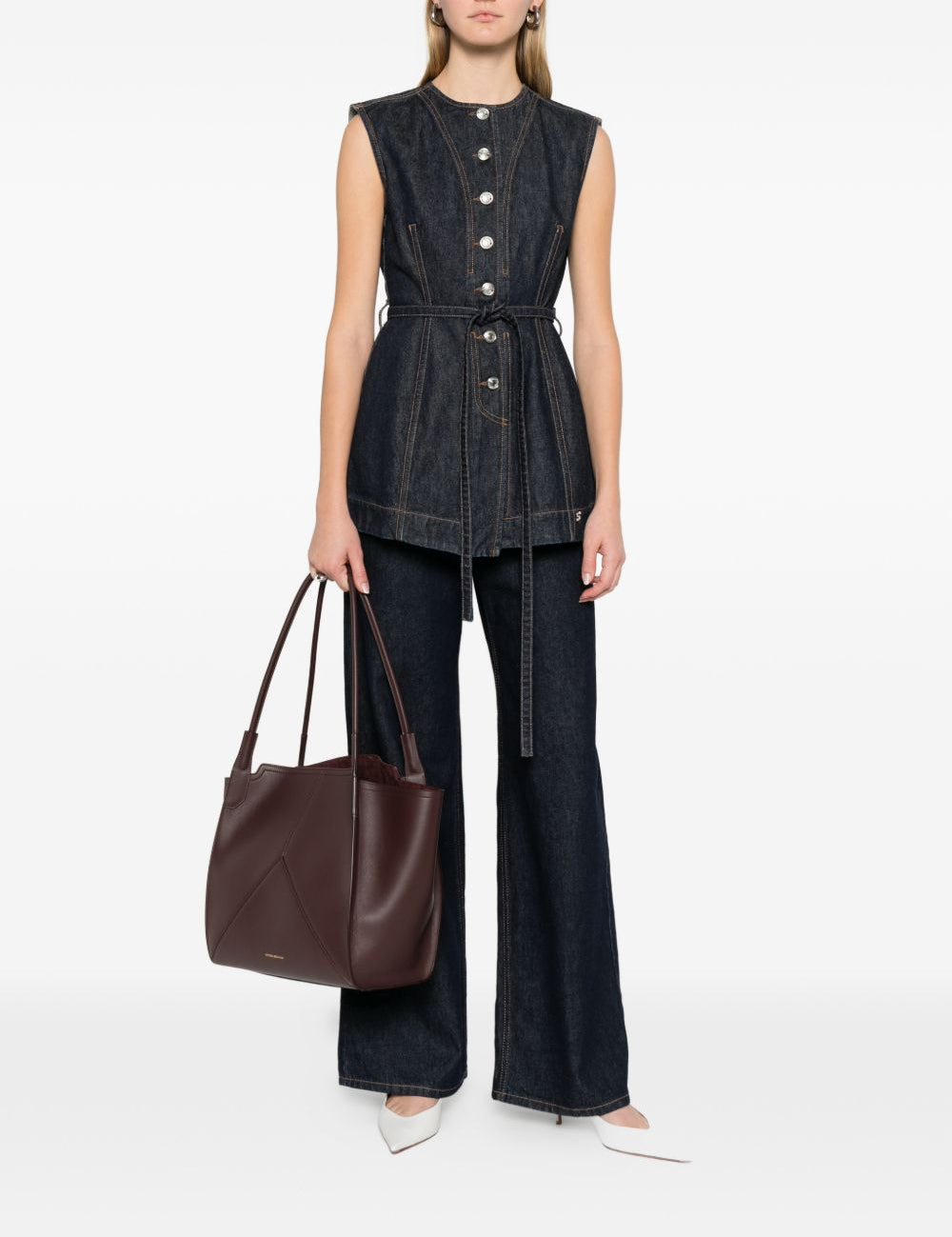 Gilet denim dominio in blu Maxmara sportmax - donna 