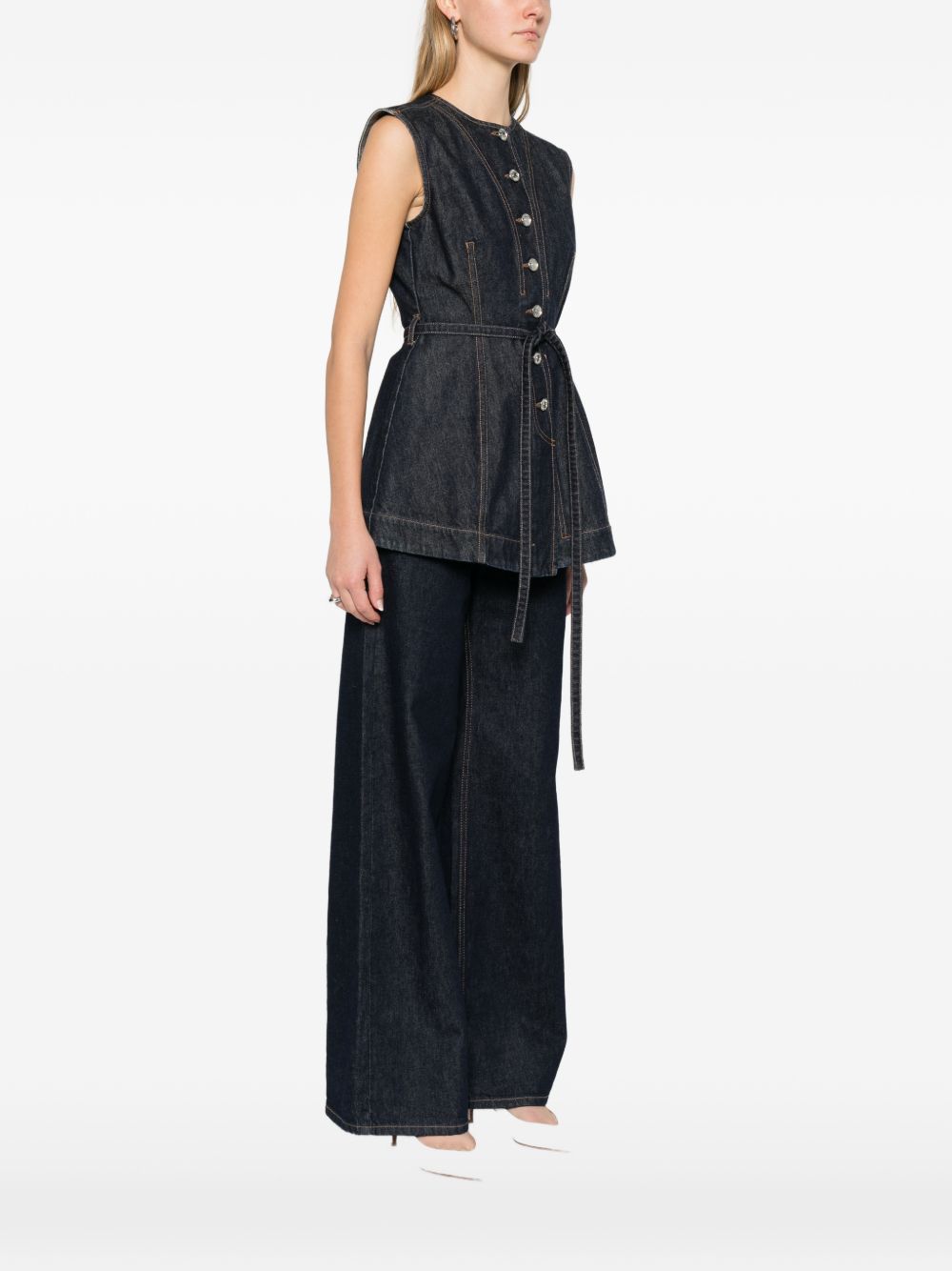 Gilet denim dominio in blu Maxmara sportmax - donna 