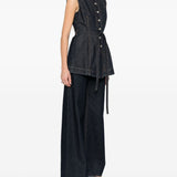 Gilet denim dominio in blu Maxmara sportmax - donna 