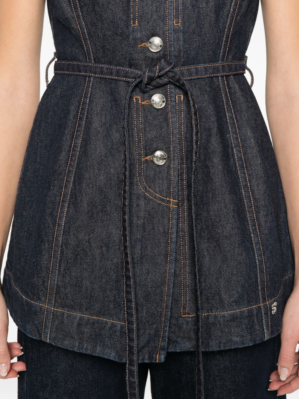 Gilet denim dominio in blu Maxmara sportmax - donna 