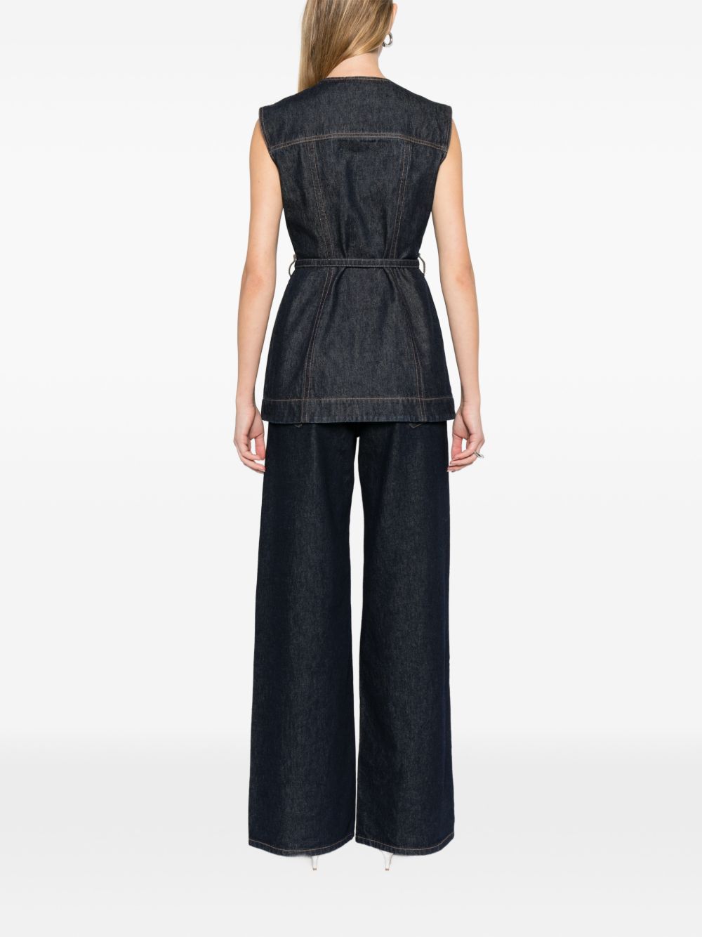Gilet denim dominio in blu Maxmara sportmax - donna 