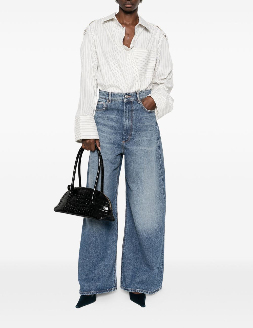 Jeans a gambaampia angri in blu Maxmara sportmax - donna 